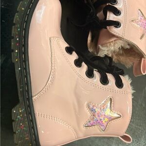 Pink Star Glitter Boots